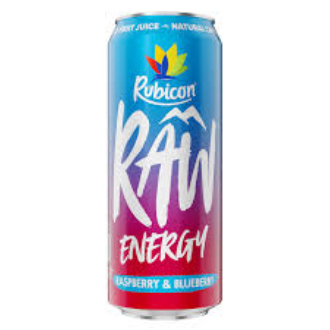RUBICON RAW ENERGY RASPBERRY & BLUEBERRY 500ML